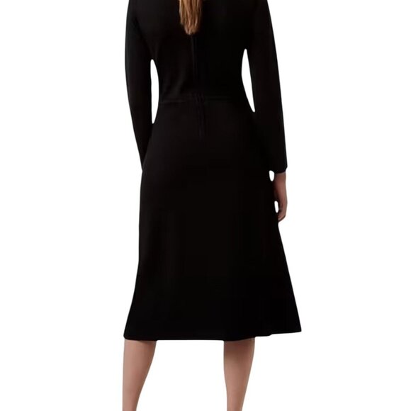 HOBBS Black Rebecca Knit Midi Dress NWT - Size 12 - Picture 4 of 8